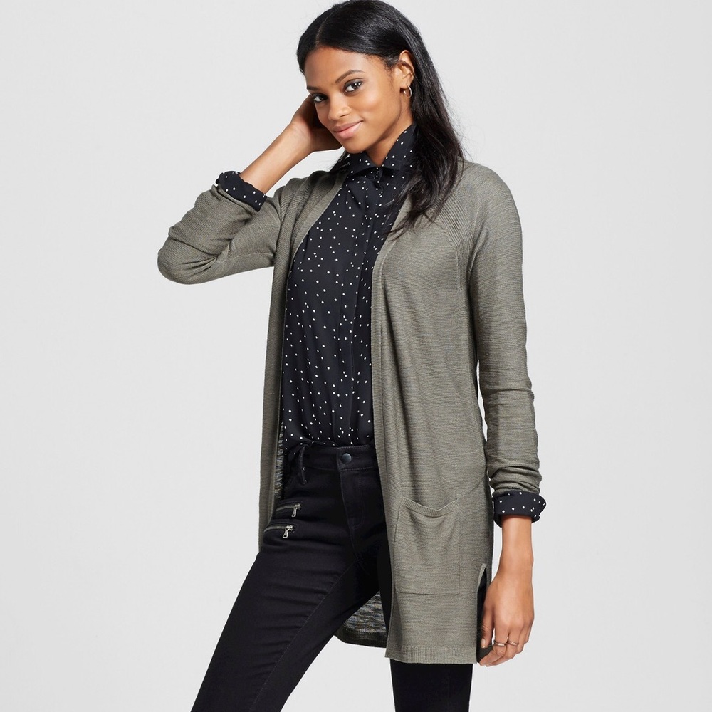 Mossimo Long Open Front Cardigan